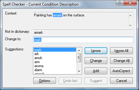 Detail spell check Detail spell check