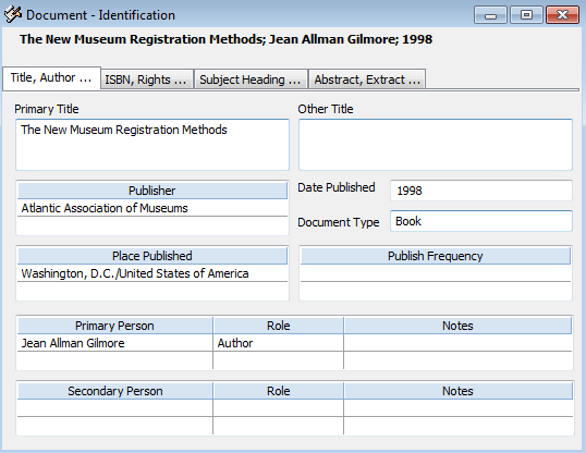 Document ID window Document ID window