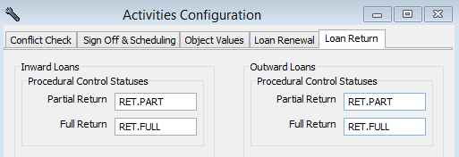 Activities Loan Return Activities Loan Return