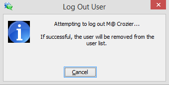 Log Out User Message&nbsp;