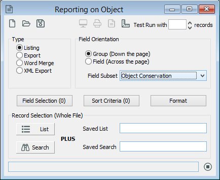 User Defined Reporting Fields subset User Defined Reporting Fields subset