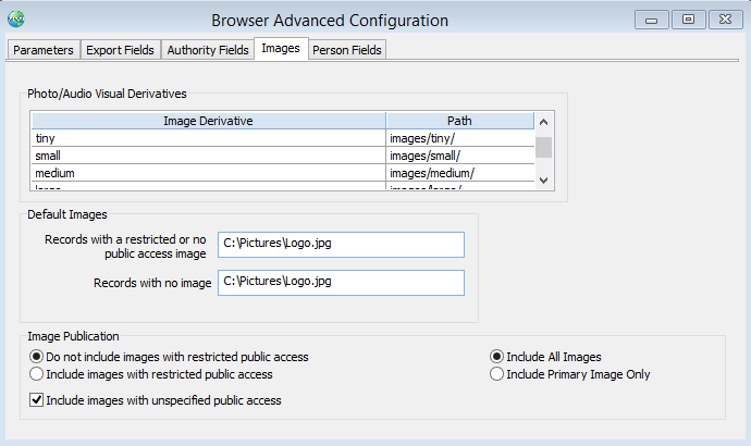 Window Browser Configuration Tab 4 Window Browser Configuration Tab 4