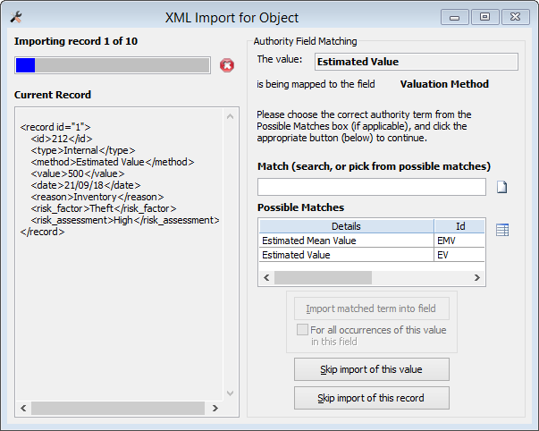 xmlimportchecking