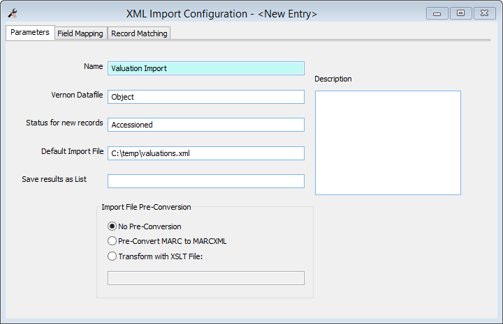 xmlparameters