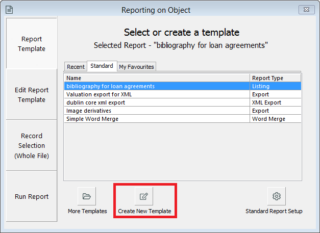 Detail Reporting Create New