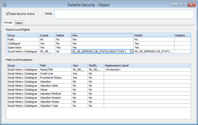 The Depends Routine to prevent viewing Deaccessioned or Considered Items