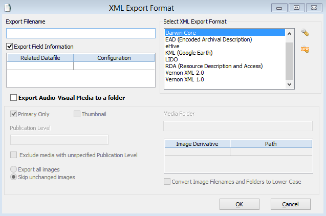 Window XML Export Format