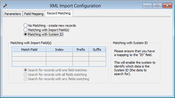 xmlrecordmatching