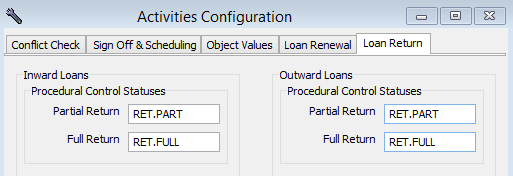 Activities Loan Return