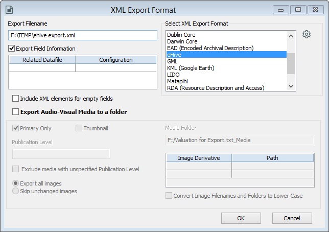 Window XML Export